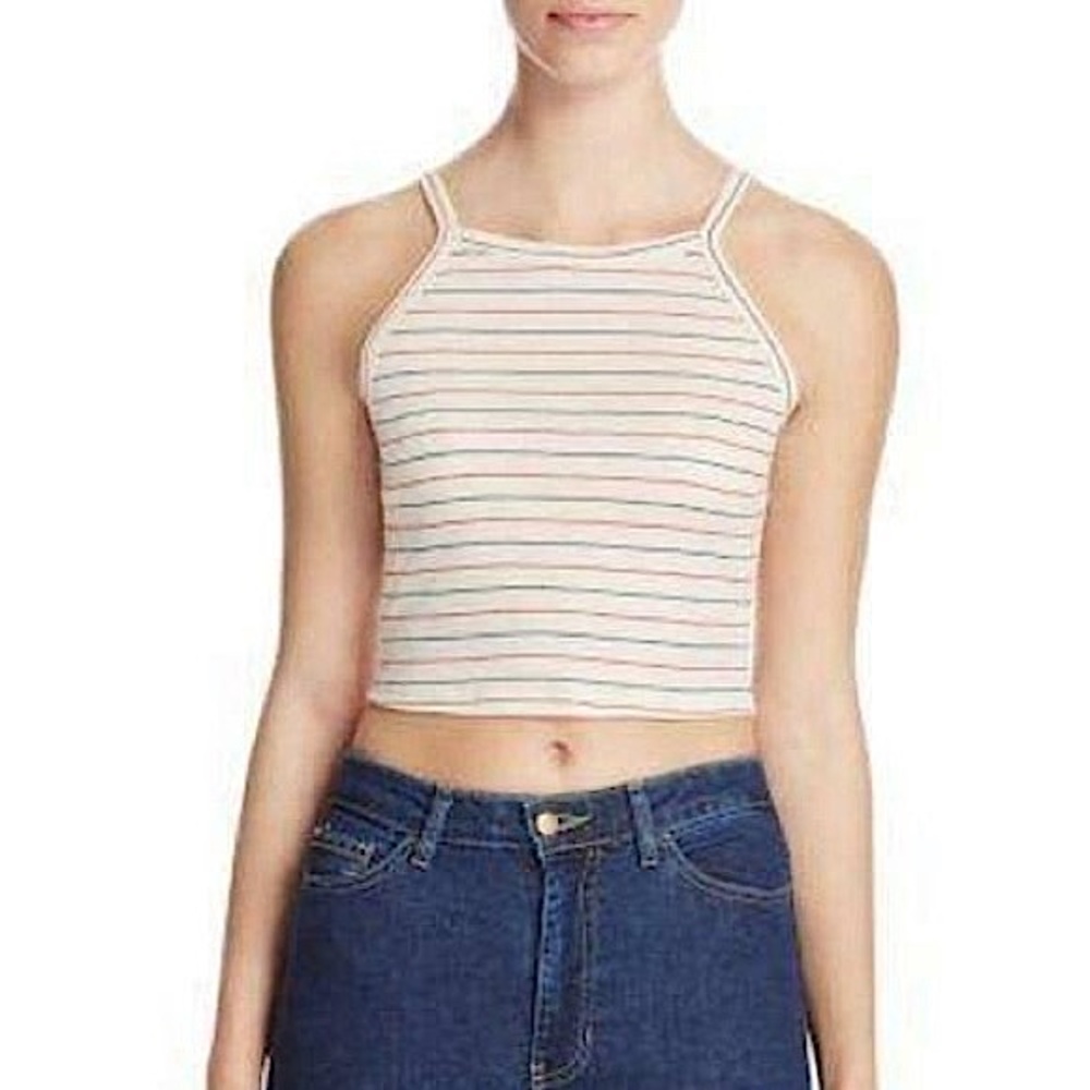 NWT Nation LTD Winnie Striped Cropped Tank Top Size Large